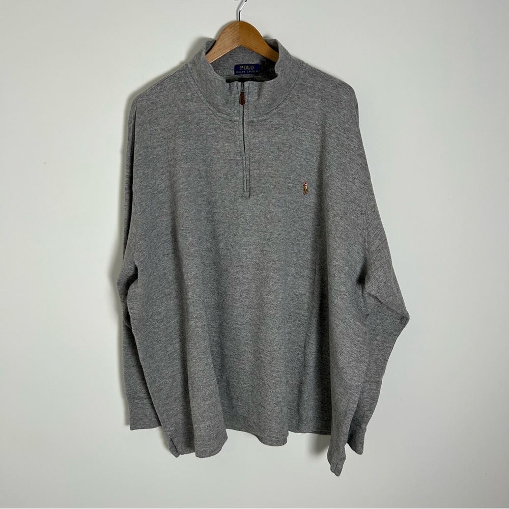 Polo Ralph Lauren Estate Rib Half-Zip Pullover - Barclay Heather Gray